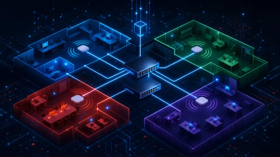 Netzwerkplanung für Wachstum: Switching, VLAN, Wi-Fi 6 und 7